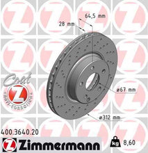Load image into Gallery viewer, Zimmermann Coated Brake Disc 3640 fits 2003-2006 Mercedes-Benz SL500