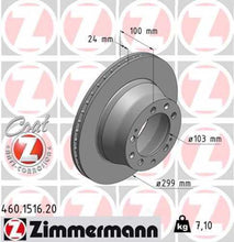 Load image into Gallery viewer, Zimmermann Coated Brake Disc 1516 fits 1989-1994 Porsche 911 / 1987-1991 Porsche 944 / 1992-1995 Porsche 968