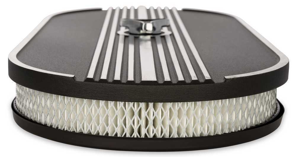 Scott Drake Aluminum Oval Air Cleaner Assembly Black S1MS-9600-P fits 1964-1973 Ford Mustang 2V/4V