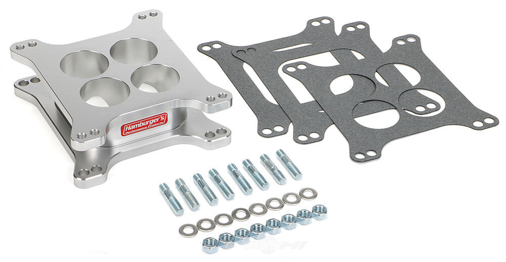 Hamburger's Performance TORQUE-FLOW CARBURETOR SPACER- Holley / AFB- PORTED; 2 in. Tall- Billet Aluminum 3212