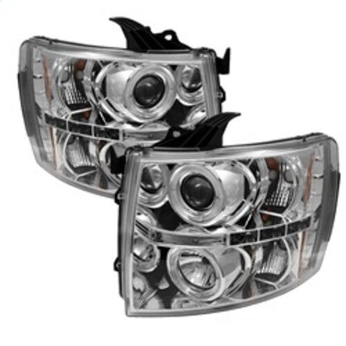Spyder Auto (Spyder Signature) Projector Headlights - LED Halo - Chrome 5009500 fits 2007-2013 Chevrolet Silverado 1500 / 2007-2014 Chevrolet Silverado 2500 Hd / 2007-2014 Chevrolet Silverado 3500 Hd