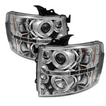 Load image into Gallery viewer, Spyder Auto (Spyder Signature) Projector Headlights - LED Halo - Chrome 5009500 fits 2007-2013 Chevrolet Silverado 1500 / 2007-2014 Chevrolet Silverado 2500 Hd / 2007-2014 Chevrolet Silverado 3500 Hd