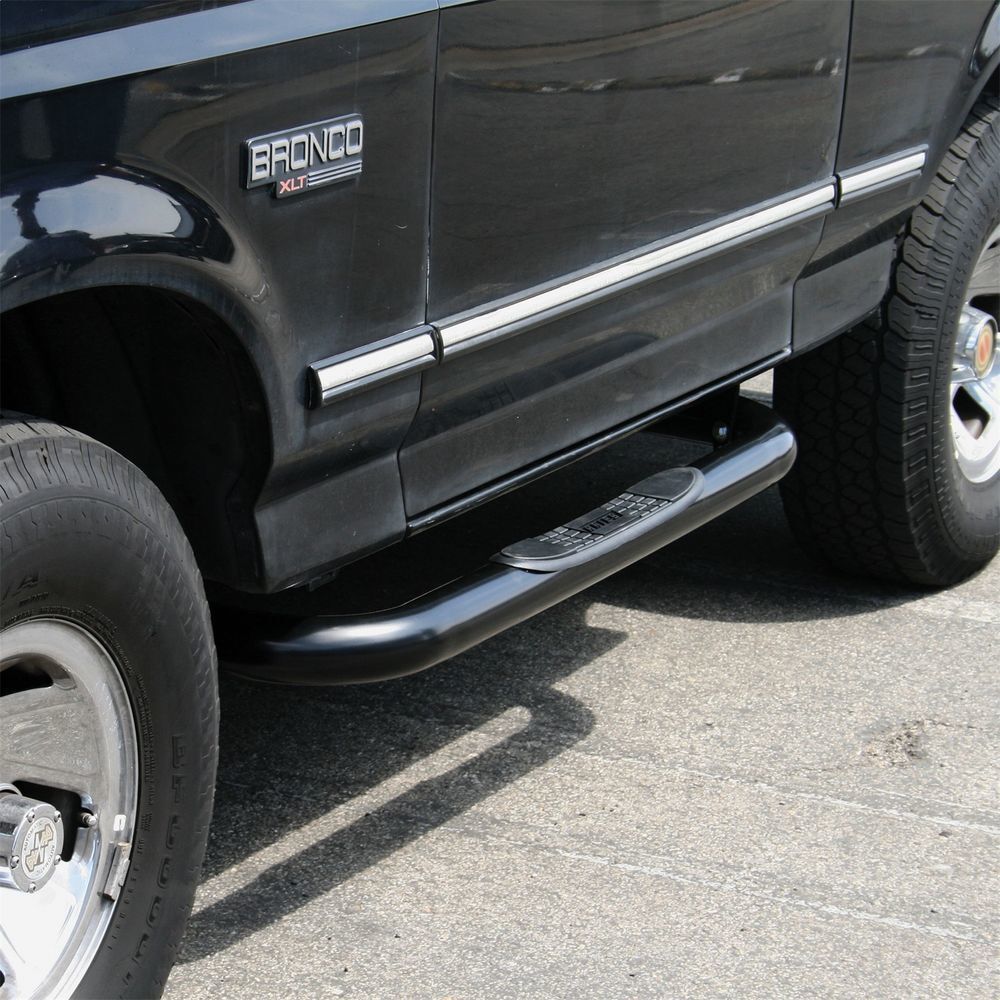ARIES 3" Round Black Steel Side Bars 203001 fits Ford Bronco, F-150