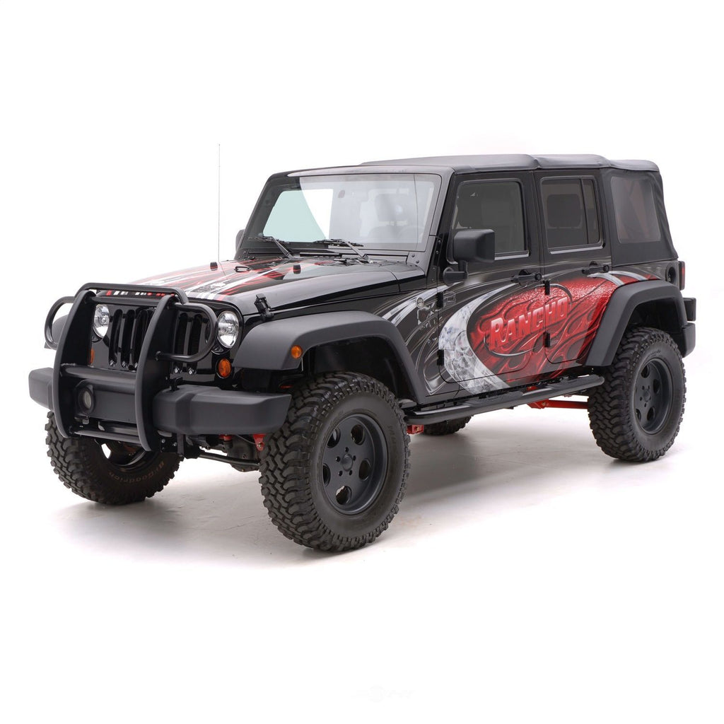 ARIES 3" Round Black Steel Side Bars 35700 fits Jeep Wrangler JK Unlimited