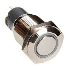 Load image into Gallery viewer, Race Sport 16mm LED 2-Position On/Off Switch (White) - Chrome Finish RS-2P16MM-LEDW