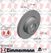 Load image into Gallery viewer, Zimmermann Coated Brake Disc 3402 fits 2004-2007 BMW 525I