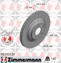 Load image into Gallery viewer, Zimmermann Coated Brake Disc 3321 fits 2006-2011 Audi A6 / 2005-2011 Audi A6 Quattro