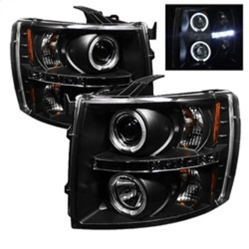Spyder Auto (Spyder Signature) Projector Headlights - LED Halo - Black 5009494 fits 2007-2013 Chevrolet Silverado 1500 / 2007-2014 Chevrolet Silverado 2500 Hd / 2007-2014 Chevrolet Silverado 3500 Hd