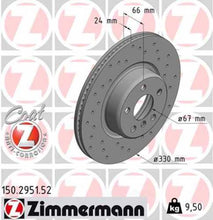 Load image into Gallery viewer, Zimmermann Brake Disc 150.2951.52 fits 2018-2025 BMW 230I / 230I xDrive / 330E / 330E xDrive / 330I / 330I xDrive / 430I / 430I xDrive