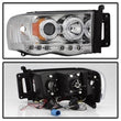Load image into Gallery viewer, Spyder Auto (Spyder Signature) Projector Headlights - LED Halo - Chrome 5009982 fits 2002-2005 Dodge Ram 1500 / 2003-2005 Dodge Ram 2500 / 2003-2005 Dodge Ram 3500