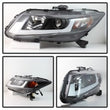 Load image into Gallery viewer, Spyder Auto (Spyder Signature) Projector Headlights - Light Bar DRL - Black 5076519 fits 2012-2013 Honda Civic