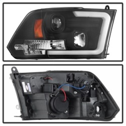 Spyder Auto (Spyder Signature) Projector Headlights - Version 2 - Light Bar DRL - Black 5084811 fits 2009-2010 Dodge Ram 1500 / 2009-2010 Dodge Ram 2500 / 2009-2010 Dodge Ram 3500 / 2011-2018 Ram 1500 / 2011-2016 Ram 2500 / 2011-2016 Ram 3500
