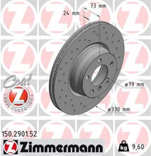 Load image into Gallery viewer, Zimmermann Brake Disc 150.2901.52 fits 2012-2015 BMW 328I / 2013-2015 BMW 328I xDrive / 2014-2015 BMW 228I / 2014-2016 BMW 328I GT xDrive / 2014-2016 BMW 428I / 2014-2016 BMW 428I xDrive / 2015-2016 BMW 428I Gran COUPE / 2016-2018 BMW 330E