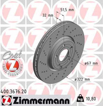 Load image into Gallery viewer, Zimmermann Coated Brake Disc 3676 fits 2015-2017 Mercedes-Benz CLS400