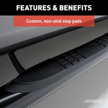 Load image into Gallery viewer, ARIES 3" Round Black Steel Side Bars 205015 fits 2007-2011 Dodge Nitro Detonator, Heat, R/T, SE 3.7L V6, 4.0L V6