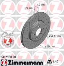 Load image into Gallery viewer, Zimmermann Coated Brake Disc 2938 fits 2006-2015 Mini Cooper