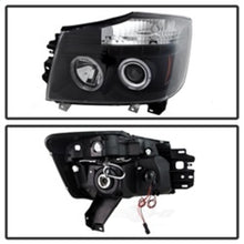 Load image into Gallery viewer, Spyder Auto (Spyder Signature) Projector Headlights - LED Halo - Black 5011572 fits 2005-2007 Nissan Armada / 2004-2015 Nissan Titan