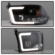 Load image into Gallery viewer, Spyder Auto (Spyder Signature) Projector Headlights - Version 2 - Light Bar DRL - Black 5084811 fits 2009-2010 Dodge Ram 1500 / 2009-2010 Dodge Ram 2500 / 2009-2010 Dodge Ram 3500 / 2011-2018 Ram 1500 / 2011-2016 Ram 2500 / 2011-2016 Ram 3500