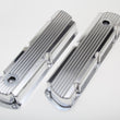 Load image into Gallery viewer, Hamburger's Performance Fab. Aluminum Valve Covers; Fins; w/Holes- POLISHED 1119 fits Ford SB V8 Windsor