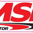 Load image into Gallery viewer, MSD The MSD Logo Decal, Red, Black &amp; White. 9.25" wide x 3.375" high. 9309