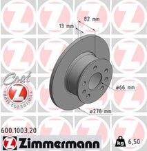 Load image into Gallery viewer, Zimmermann Coated Brake Disc 600.1003.20 fits 1971-1972 Volkswagen Campmobile / Transporter