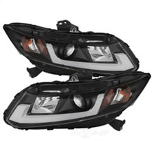 Load image into Gallery viewer, Spyder Auto (Spyder Signature) Projector Headlights - Light Bar DRL - Black 5076519 fits 2012-2013 Honda Civic