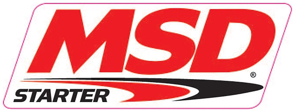 MSD The MSD STARTER Logo Decal; Red, Black & White. 9.25" wide x 3.375" high. 9291