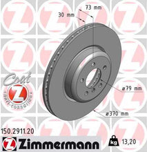 Load image into Gallery viewer, Zimmermann Coated Brake Disc 2911 fits 2012-2020 BMW 335I / 335I GT xDrive / 335I xDrive / 340I / 340I GT xDrive