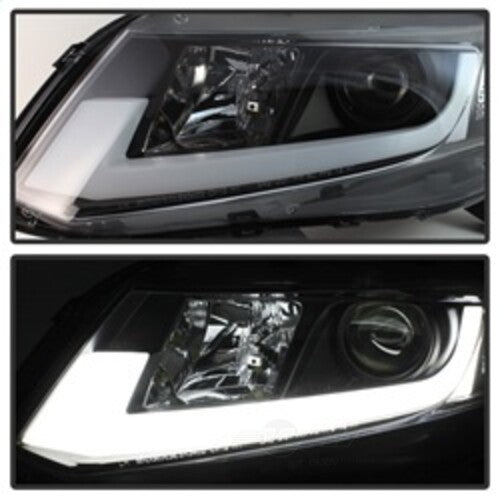 Spyder Auto (Spyder Signature) Projector Headlights - Light Bar DRL - Black 5076519 fits 2012-2013 Honda Civic