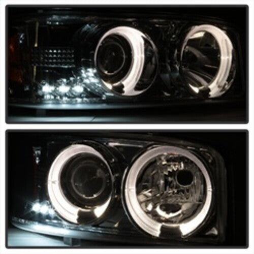 Spyder Auto (Spyder Signature) Projector Headlights - LED Halo - Chrome 5009364 fits 1999-2007 GMC Sierra 1500 / 1999-2004 GMC Sierra 2500 / 2001-2006 GMC Sierra 2500 Hd / 2001-2006 GMC Sierra 3500 / 2000-2006 GMC Yukon / 2000-2006 GMC Yukon Xl 1500
