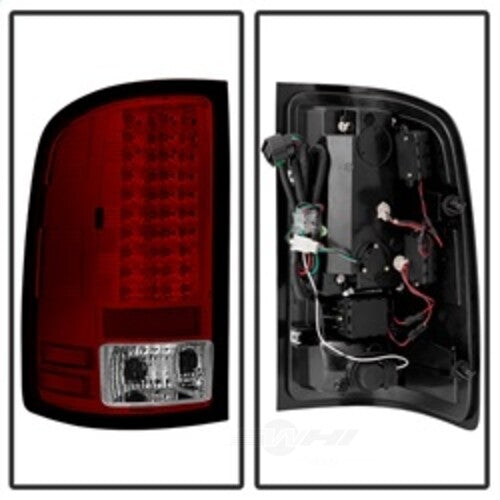 Spyder Auto (Spyder) LED Tail Lights - Red Clear 5014955 fits 2007-2013 GMC Sierra / 2007-2013 GMC Sierra 1500 / 2007-2014 GMC Sierra 2500 HD / 2011-2013 GMC Sierra 3500 HD