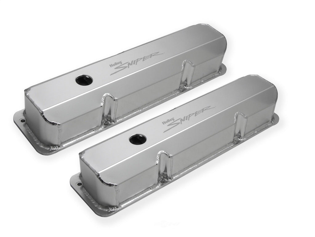 Holley Sniper EFI Sniper Valve Cover - Fabricated Aluminum - Tall - Natural Anodized 890001 fits 1958-1976 Ford / Mercury