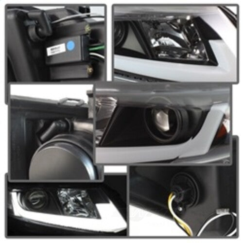 Spyder Auto (Spyder Signature) Projector Headlights - Light Bar DRL - Black 5076519 fits 2012-2013 Honda Civic