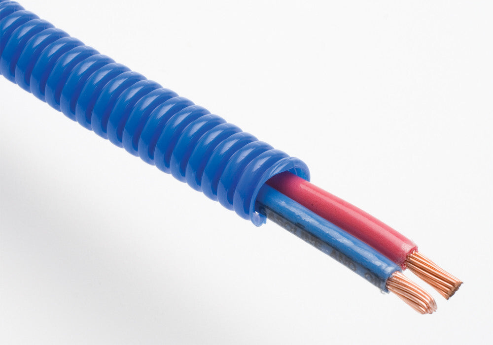 Trans-Dapt Performance BLUE Wire Harness; Convoluted; 1/4 in. Diameter- (10 ft)