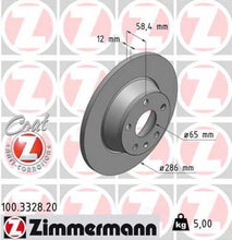 Load image into Gallery viewer, Zimmermann Coated Brake Disc 3328 fits 2008-2015 Audi TT / TT Quattro