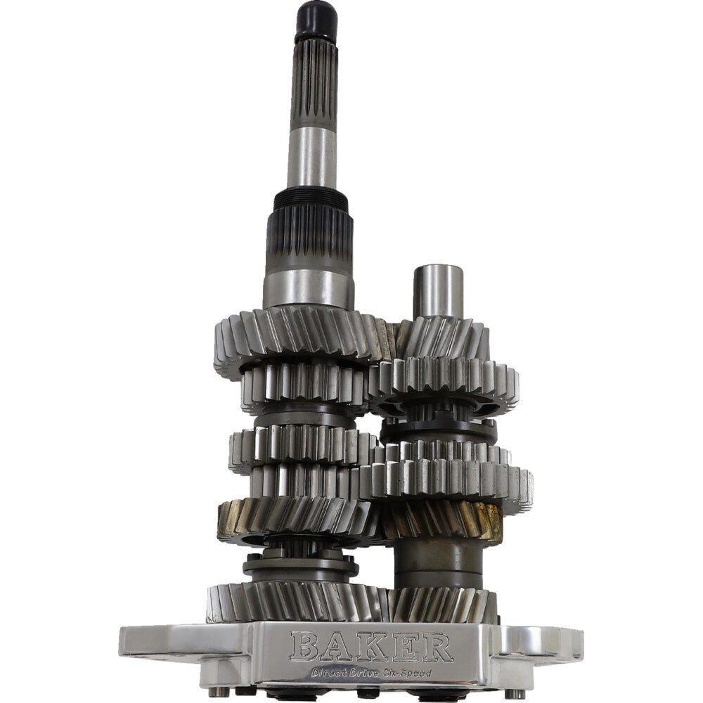 Baker Direct Drive Gear Set - 6-Speed - Polished DD6-411PL-02 fits 2001-2005 Harley-Davidson Dyna / 2000-2006 Harley-Davidson Night Train / 2000-2006 Harley-Davidson Softail / 2000-2006 Harley-Davidson Softail Springer