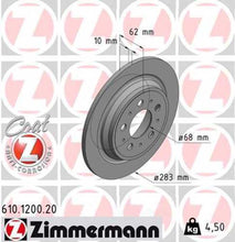 Load image into Gallery viewer, Zimmermann Coated Brake Disc fits 1998-2000 Volvo S70 / V70