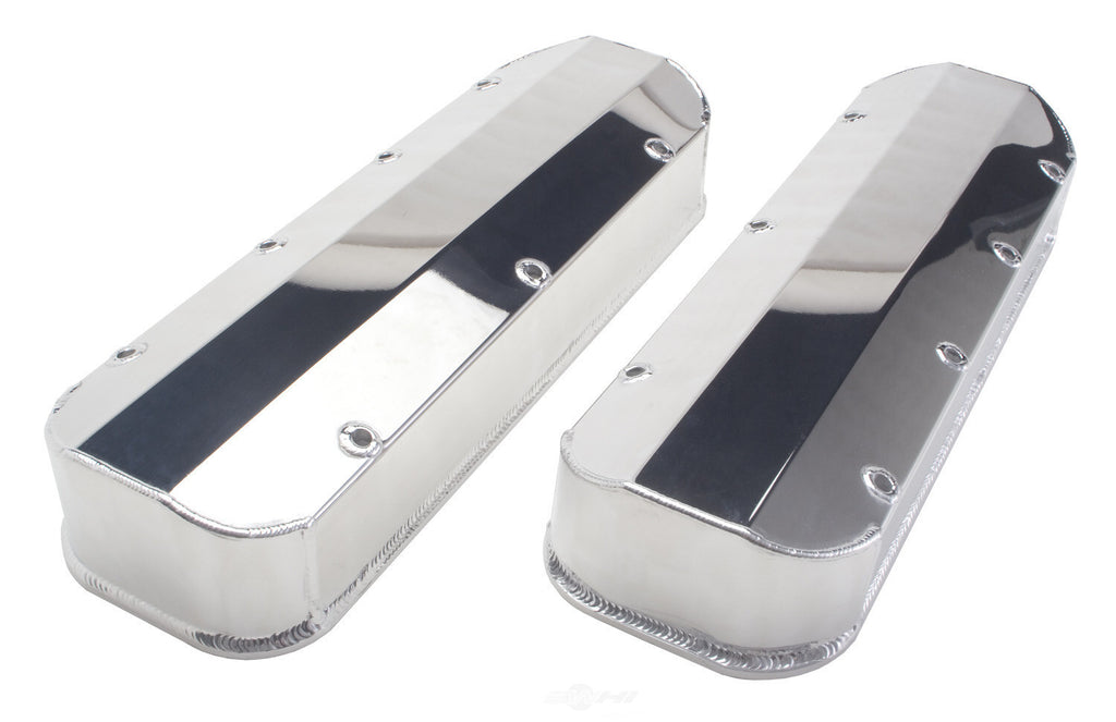 Hamburger's Performance Fab. Aluminum Valve Covers; NO Holes/Baffles- BRUSHED 1053 fits 1965-2000 Chevy BB