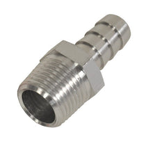 Load image into Gallery viewer, Derale Straight Hose Barb Fitting, 3/8" NPT Male x 3/8" Barb, Each 98101