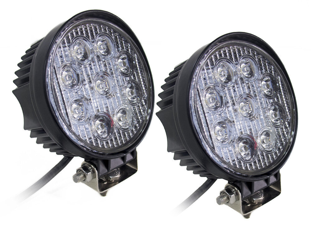 Race Sport Street Series 4in Round High-Powered LED 27W / 1755LM (Pair) RS-27W-R-2