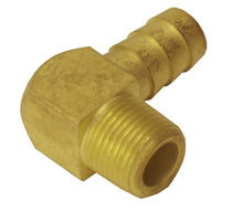 Load image into Gallery viewer, Derale 1/2" NPT Male x 1/2" Barb 90° Hose Fitting, Each 98244
