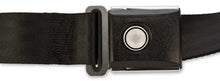 Load image into Gallery viewer, Scott Drake Push Button Seat Belt Black SB-BK-PBSB fits 1964-1973 Ford Mustang