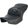 Load image into Gallery viewer, Saddlemen Roadsofa™ Seat - without Backrest - Honeycomb - Blue Stitch 823-07-18901 fits 2023-2024 Harley-Davidson FLTR, FLHX