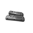 Load image into Gallery viewer, Scott Drake Valve Covers Powered By Block Logo Black C5ZZ-6A582-A-B fits 1964-1973 Ford Mustang