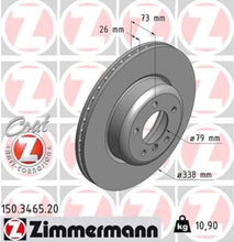Load image into Gallery viewer, Zimmermann Coated Brake Disc 3465 fits 2008-2013 BMW 135I / 135IS