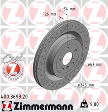 Load image into Gallery viewer, Zimmermann Coated Brake Disc 3699 fits 2013-2016 Mercedes-Benz GL350 / 2013-2016 Mercedes-Benz GL550 / 2013-2016 Mercedes-Benz GL63 Amg / 2019 Mercedes-Benz GLE400 / 2017-2019 Mercedes-Benz GLE43 Amg