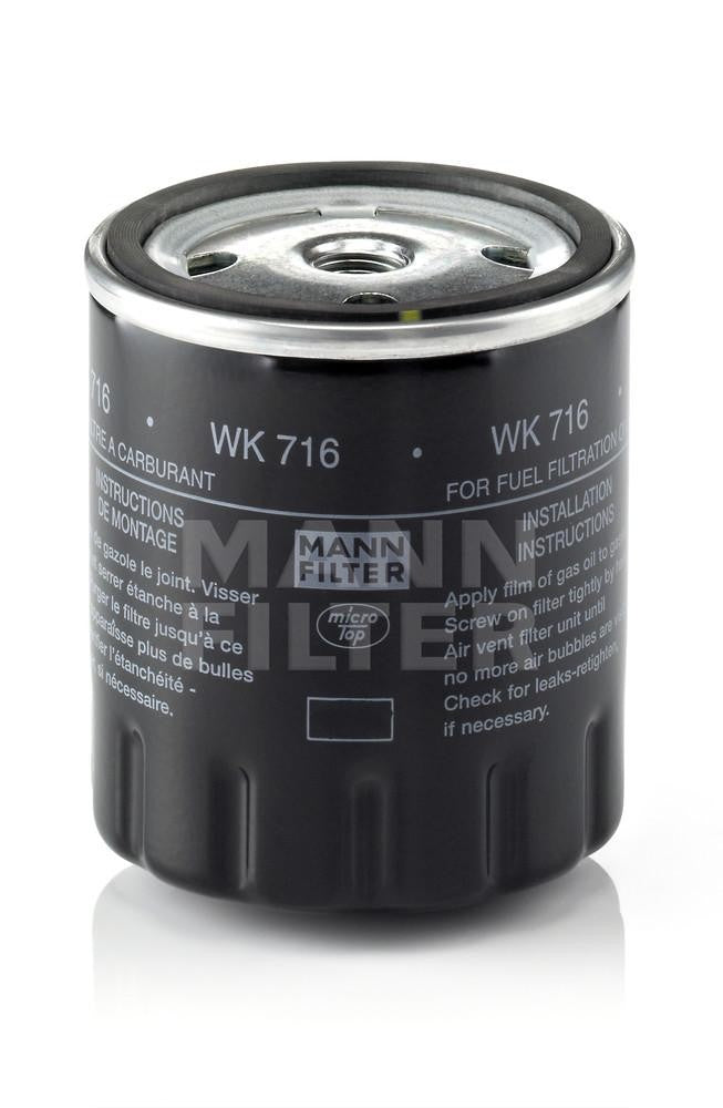 Mann-Filter Fuel Filter WK 716 fits 1977-1983 Mercedes-Benz 240d / 1978-1985 Mercedes-Benz 300Cd / 1977-1985 Mercedes-Benz 300d / 1978-1985 Mercedes-Benz 300sd / 1979-1985 Mercedes-Benz 300td