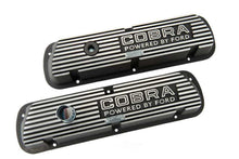 Load image into Gallery viewer, Scott Drake Valve Cover Powered by Outline Logo Black 6A582-C fits 1964-1973 Ford Mustang Cobra