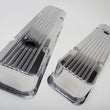 Load image into Gallery viewer, Hamburger's Performance Fab. Aluminum Valve Covers w/Fins, Holes; -CHROME/Aluminum 1129 fits 1959-1979 Pontiac 326-455