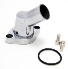 Load image into Gallery viewer, Trans-Dapt Performance 45deg Swivel Style Water Neck; O-Ring Seal; Polished Aluminum 6003 fits Chevy V8 Sb / BB